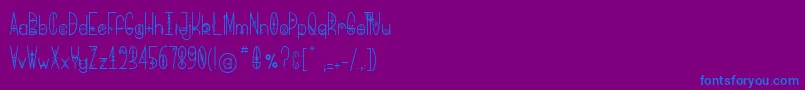 BringMeThatGlyph-Schriftart – Blaue Schriften auf violettem Hintergrund