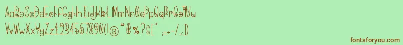 BringMeThatGlyph Font – Brown Fonts on Green Background