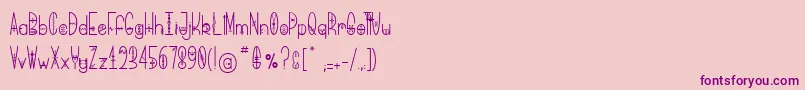 BringMeThatGlyph-Schriftart – Violette Schriften auf rosa Hintergrund