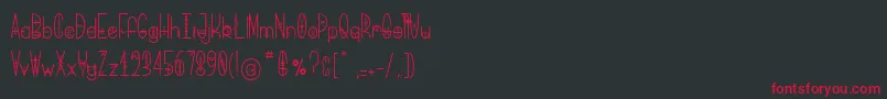 Police BringMeThatGlyph – polices rouges sur fond noir