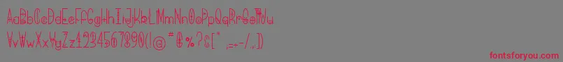 フォントBringMeThatGlyph – 赤い文字の灰色の背景