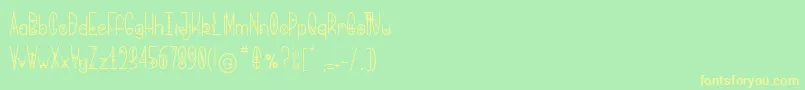 BringMeThatGlyph Font – Yellow Fonts on Green Background