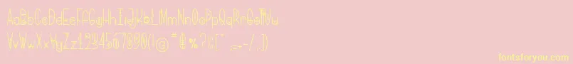 BringMeThatGlyph Font – Yellow Fonts on Pink Background