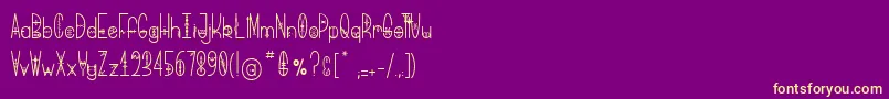 BringMeThatGlyph Font – Yellow Fonts on Purple Background