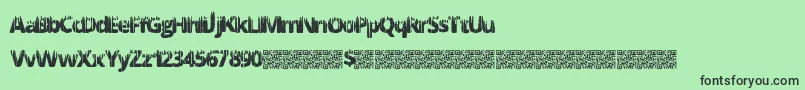 Meltfactory Font – Black Fonts on Green Background