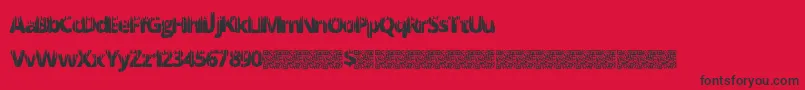 Meltfactory Font – Black Fonts on Red Background