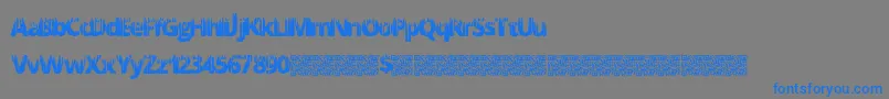 Meltfactory-Schriftart – Blaue Schriften auf grauem Hintergrund