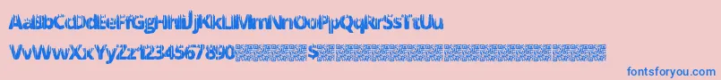 Meltfactory Font – Blue Fonts on Pink Background