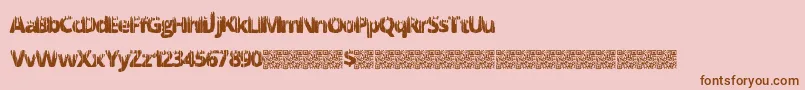 Meltfactory Font – Brown Fonts on Pink Background