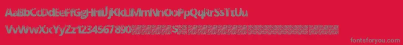 フォントMeltfactory – 赤い背景に灰色の文字