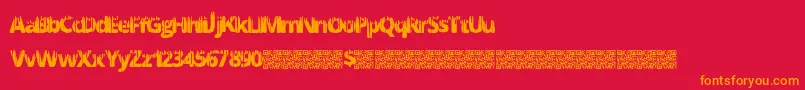 Meltfactory Font – Orange Fonts on Red Background
