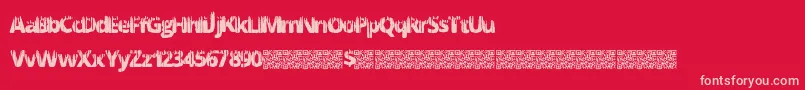 Meltfactory Font – Pink Fonts on Red Background