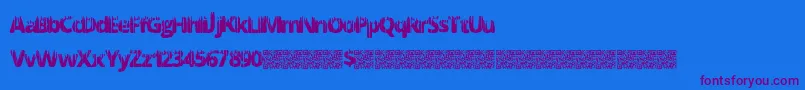 Meltfactory Font – Purple Fonts on Blue Background