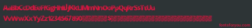 Meltfactory Font – Red Fonts on Black Background