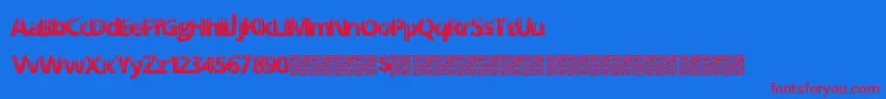 Шрифт Meltfactory – красные шрифты на синем фоне