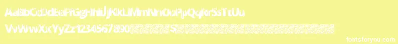 Meltfactory Font – White Fonts on Yellow Background