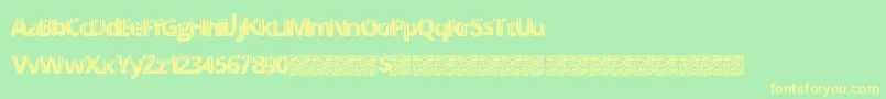 Meltfactory Font – Yellow Fonts on Green Background
