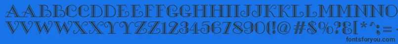 Gallia Font – Black Fonts on Blue Background