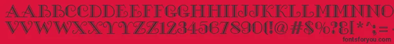 Gallia Font – Black Fonts on Red Background