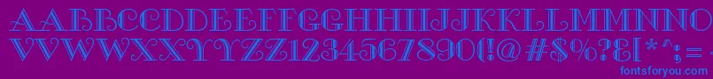 Gallia Font – Blue Fonts on Purple Background