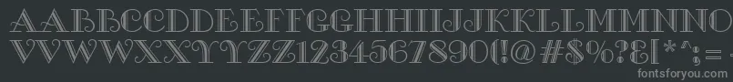 フォントGallia – 黒い背景に灰色の文字