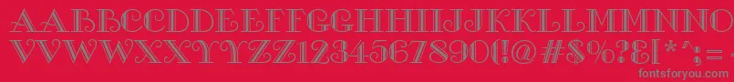 Gallia Font – Gray Fonts on Red Background