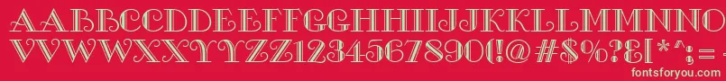 More about Gallia Font Gallia Font – Green Fonts on Red Background