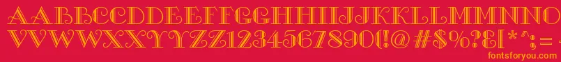 Подробнее о шрифте Gallia Шрифт Gallia – оранжевые шрифты на красном фоне
