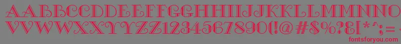 Gallia Font – Red Fonts on Gray Background