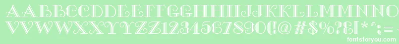 Gallia Font – White Fonts on Green Background