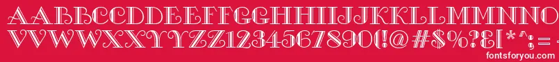 Gallia Font – White Fonts on Red Background