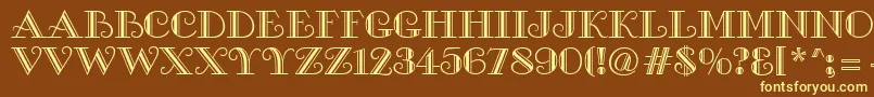 Gallia Font – Yellow Fonts on Brown Background