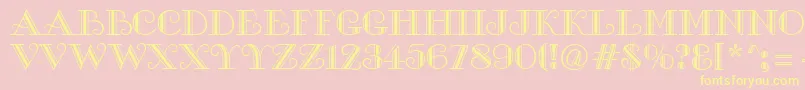 Gallia Font – Yellow Fonts on Pink Background