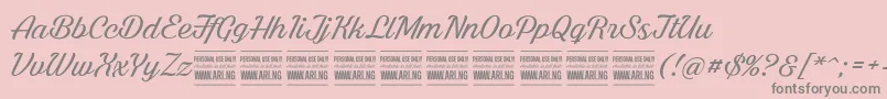 BrightlarchPersonalUse Font – Gray Fonts on Pink Background