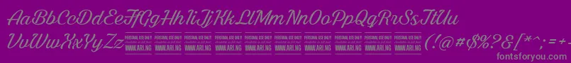 BrightlarchPersonalUse Font – Gray Fonts on Purple Background