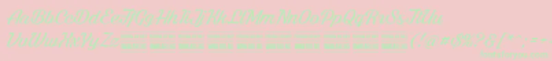 BrightlarchPersonalUse Font – Green Fonts on Pink Background