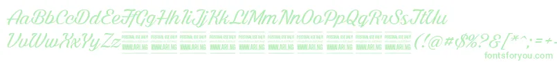 BrightlarchPersonalUse Font – Green Fonts on White Background