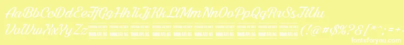 BrightlarchPersonalUse Font – White Fonts on Yellow Background