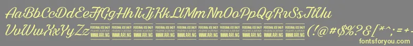 BrightlarchPersonalUse Font – Yellow Fonts on Gray Background