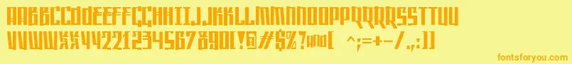 Saffron Font – Orange Fonts on Yellow Background