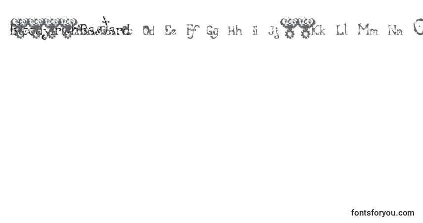 Шрифт BloodyIrishBastard – алфавит, цифры, специальные символы