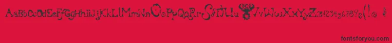 BloodyIrishBastard Font – Black Fonts on Red Background