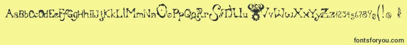 BloodyIrishBastard Font – Black Fonts on Yellow Background