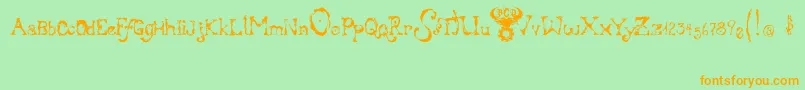 BloodyIrishBastard Font – Orange Fonts on Green Background