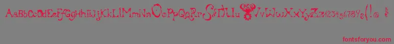 BloodyIrishBastard Font – Red Fonts on Gray Background