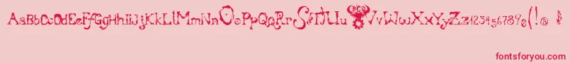 BloodyIrishBastard Font – Red Fonts on Pink Background