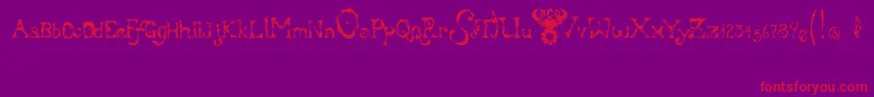 BloodyIrishBastard Font – Red Fonts on Purple Background
