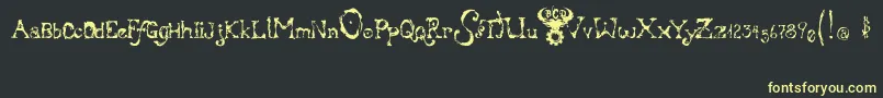 BloodyIrishBastard Font – Yellow Fonts on Black Background
