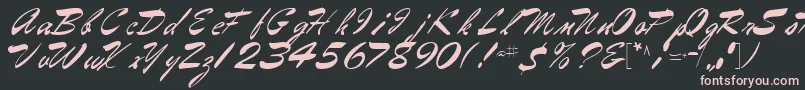 Gilberttext61Regular Font – Pink Fonts on Black Background