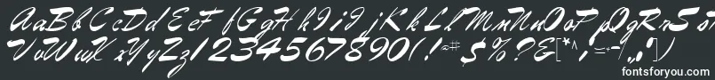 フォントGilberttext61Regular – 白い文字